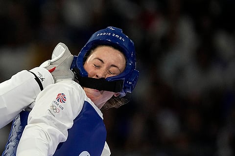 Women's 57kg Taekwondo between Britain's Jade Jones and North Macedonia's Miljana Reljikj